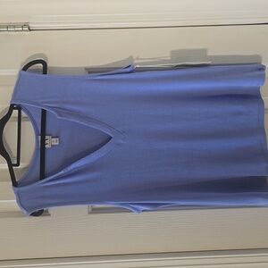 WORTHINGTON BRAND WOMAN'S PERIWINKLE PLUS SIZE RIBBED TANK SIZE 0X